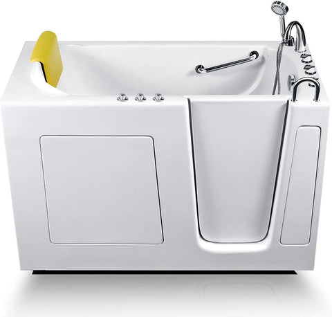 Energy Tubs Walk-in Bathtub 30 in. x 60 in. Combo Whirlpool and Air Massage + Faucet Set (White) (Right Drain) Energy Tubs Walk-in Bathtub 30 in. x 60 in. Combo Whirlpool and Air Massage + Faucet Set (White) (Right Drain)