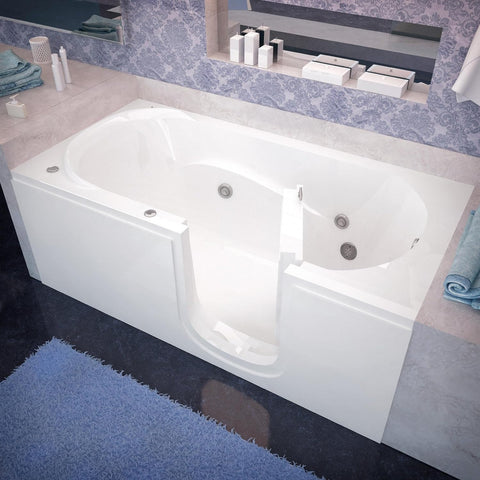 Spa World Venzi Vz3060sirwh Rectangular Whirlpool Walk-In Bathtub, 30x60, Right Drain, White Spa World Venzi Vz3060sirwh Rectangular Whirlpool Walk-In Bathtub, 30x60, Right Drain, White